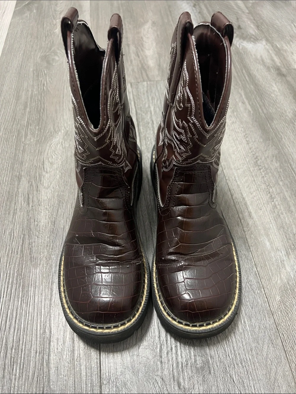Roper kids boots / dark brown / size 6